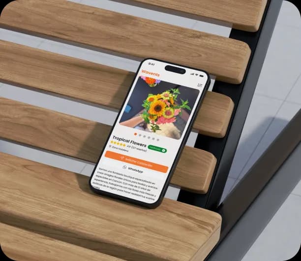 App Wavents en móvil